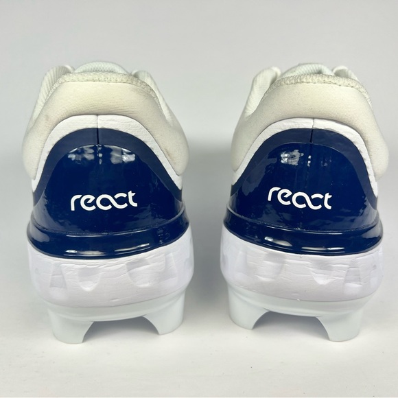 Nike Alpha Huarache Elite 4 Low MCS White Midnight Navy Baseball Cleats Sz 11.5 - Picture 6 of 10